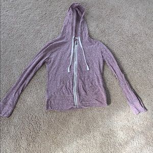Purple Aeropostale zip up light hooded sweatshirt